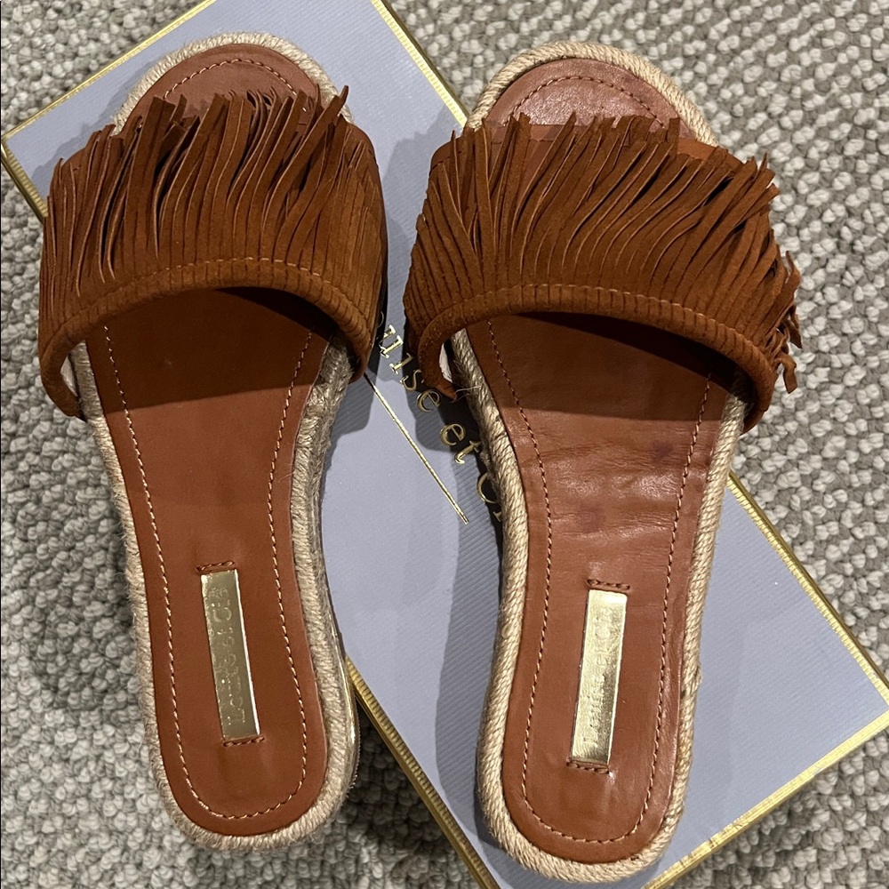 Louise et Cie Brown Fringe Women's Sandals size 5.5 - Picture 3 of 8